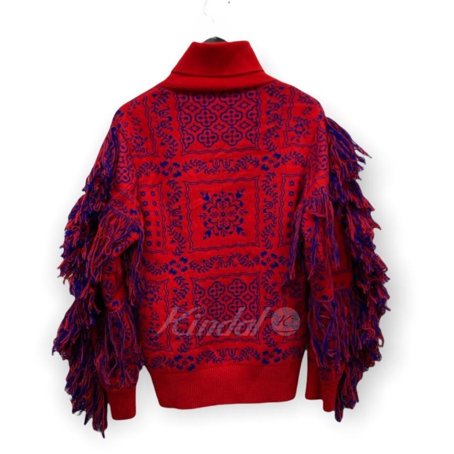 sacai サカイタートルネックフリンジニット