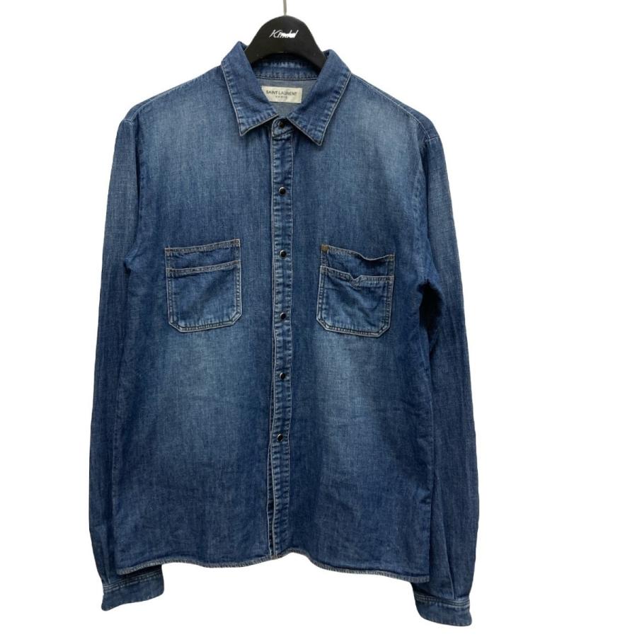 SAINT LAURENT PARIS デニムシャツ インディゴ サイズ：XS (中目黒店 