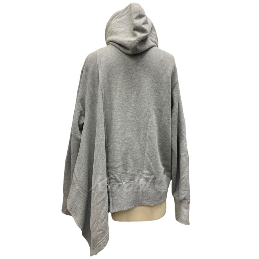 sacai 【値下げ】sacai 19SS アシンメトリージップパーカー グレー 