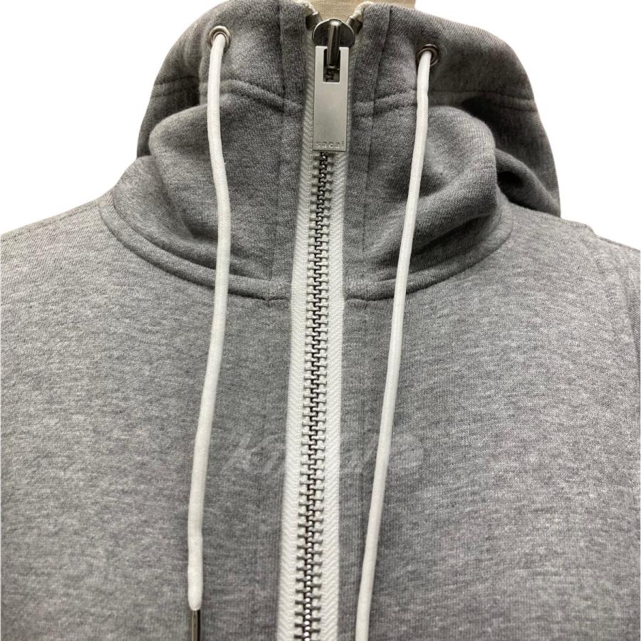 sacai 【値下げ】sacai 19SS アシンメトリージップパーカー グレー 