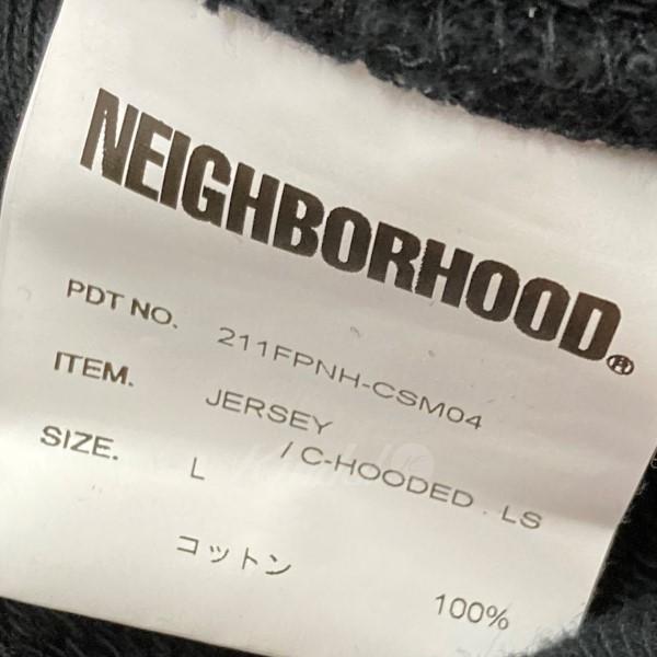 NEIGHBORHOOD 21SS「JERSEY／C-HOODED」ロゴフーディー ブラック 