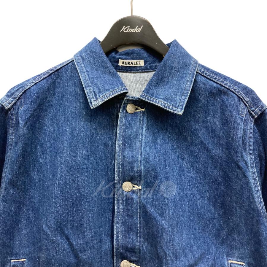 【値下げ】AURALEE 22AW 「Selvedge Light Denim Blouson」 デニムジャケット ライトインディゴ サイズ：3  (EC)