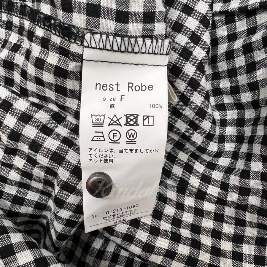 nest Robe ネストローブ 21AW リネンギンガムバルーンスリーブ