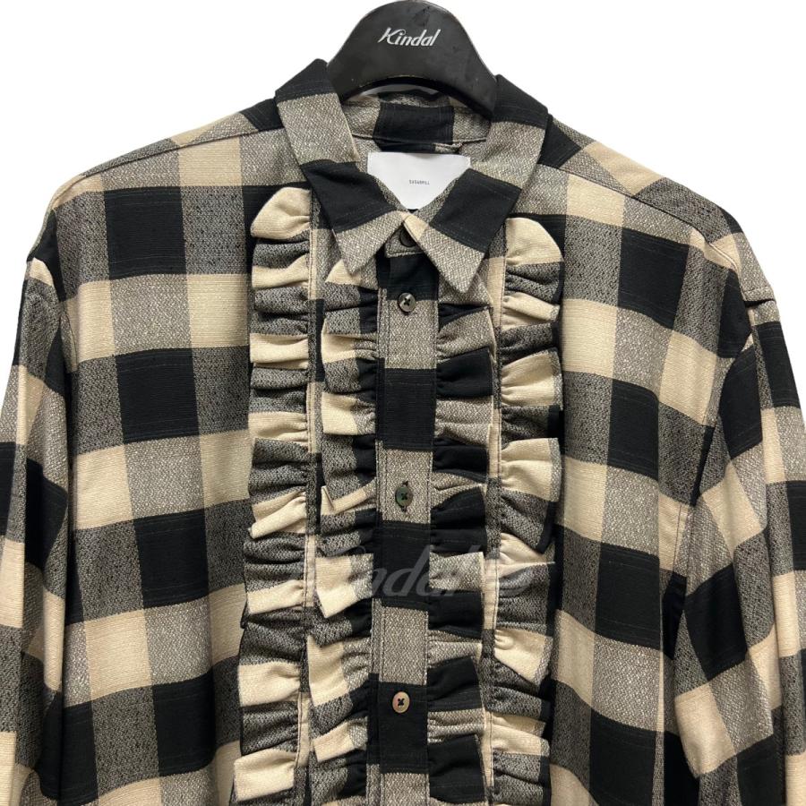 Sugar シュガーヒル SUGARHILL 23SS 「FRILL OMBRE PLAID BLOUSE 