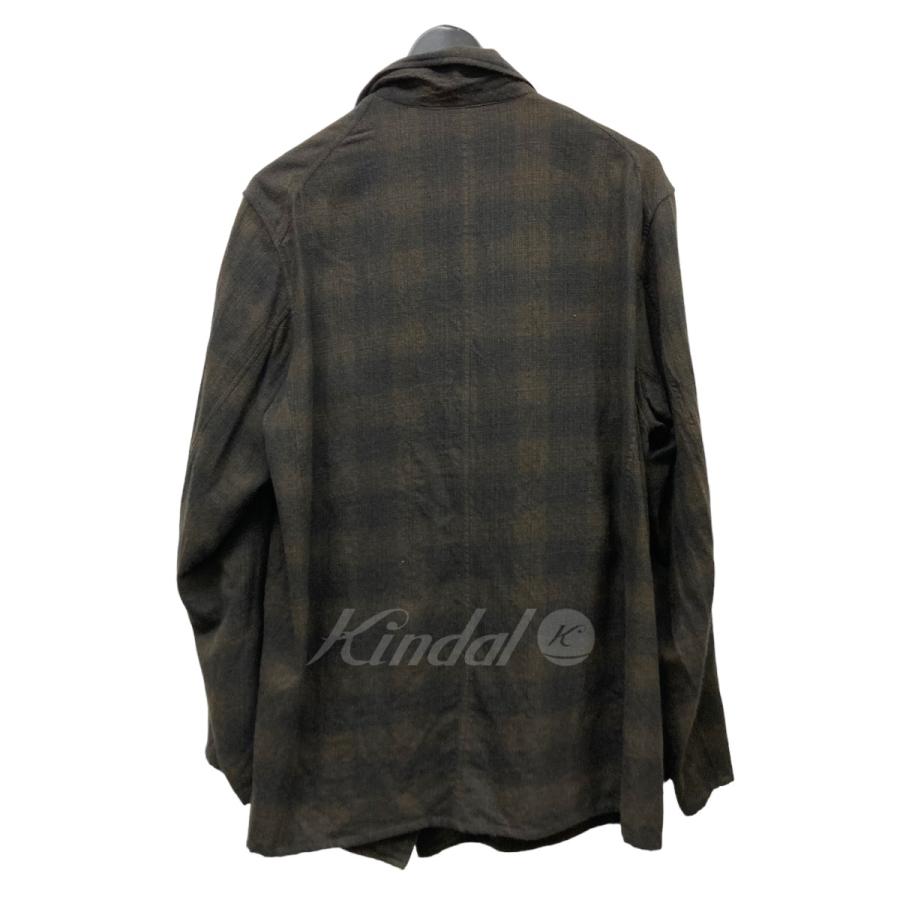 コモリ COMOLI 22AW「ウールチェックショールカラージャケット