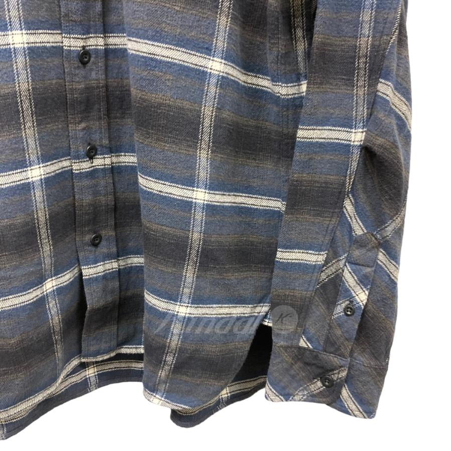 【値下げ】nonnative 「DWELLER B．D． L／S SHIRT COTTON TWILL OMBRE PLAID」 ネイビー サイズ：1 (中目黒店)｜kindal｜04