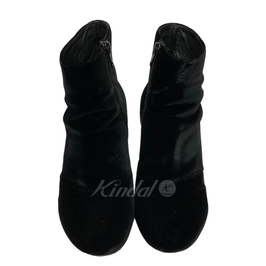 値下げ】MM6 Maison Margiela ベロアブーツ ブラック サイズ：38(24cm 