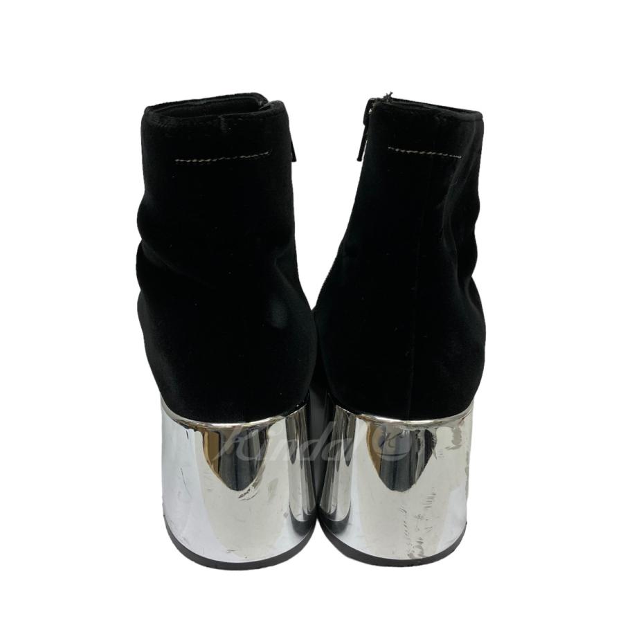 値下げ】MM6 Maison Margiela ベロアブーツ ブラック サイズ：38(24cm 
