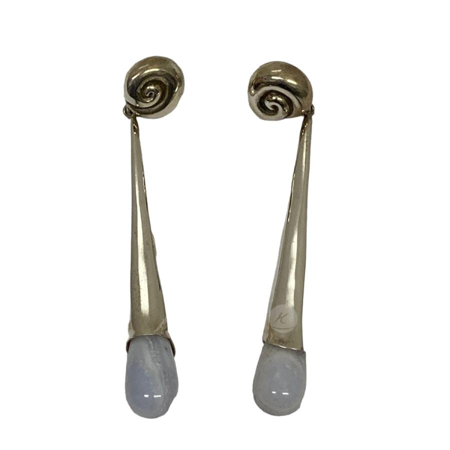 ソフィー ブハイ SOPHIE BUHAI 「Nautilus Drop Pierced Earrings」 ピアス シルバーｘライトブルー サイズ：｜kindal｜02