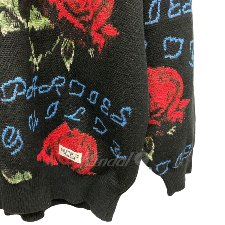 ワコマリア WACKO MARIA 22AW 「ROSE JACQUARD SWEATER」 ローズ 