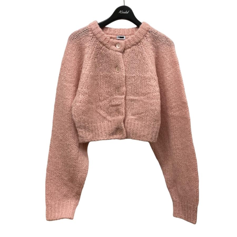 H＞ウールアルパカブレンド ショートカーディガン