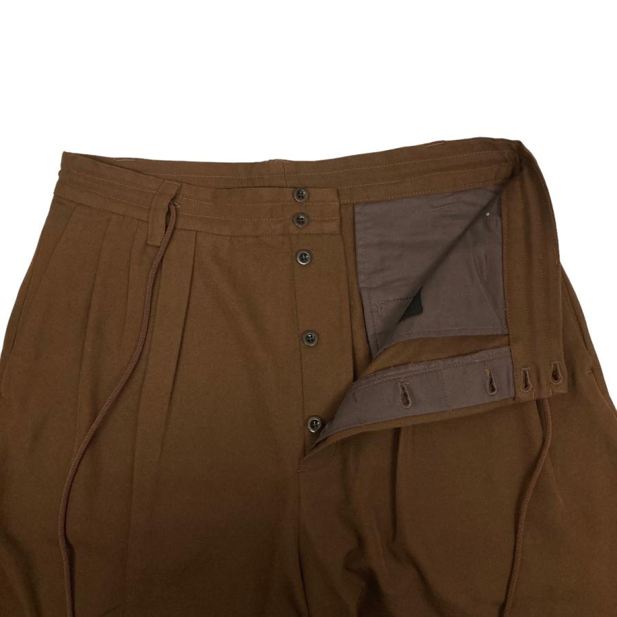 値下げ】Edwina Horl 24SS タックパンツ EH41P-05-02 ブラウン サイズ 