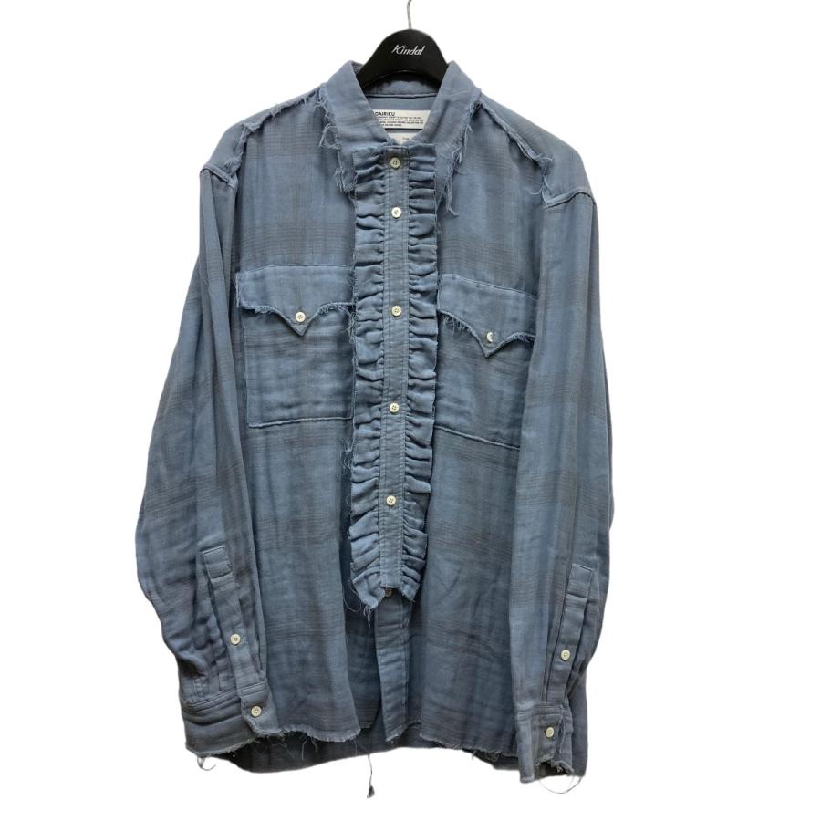 DAIRIKU ダイリク 21AW「Triple Gauze Frill Check Shirt」 チェック 