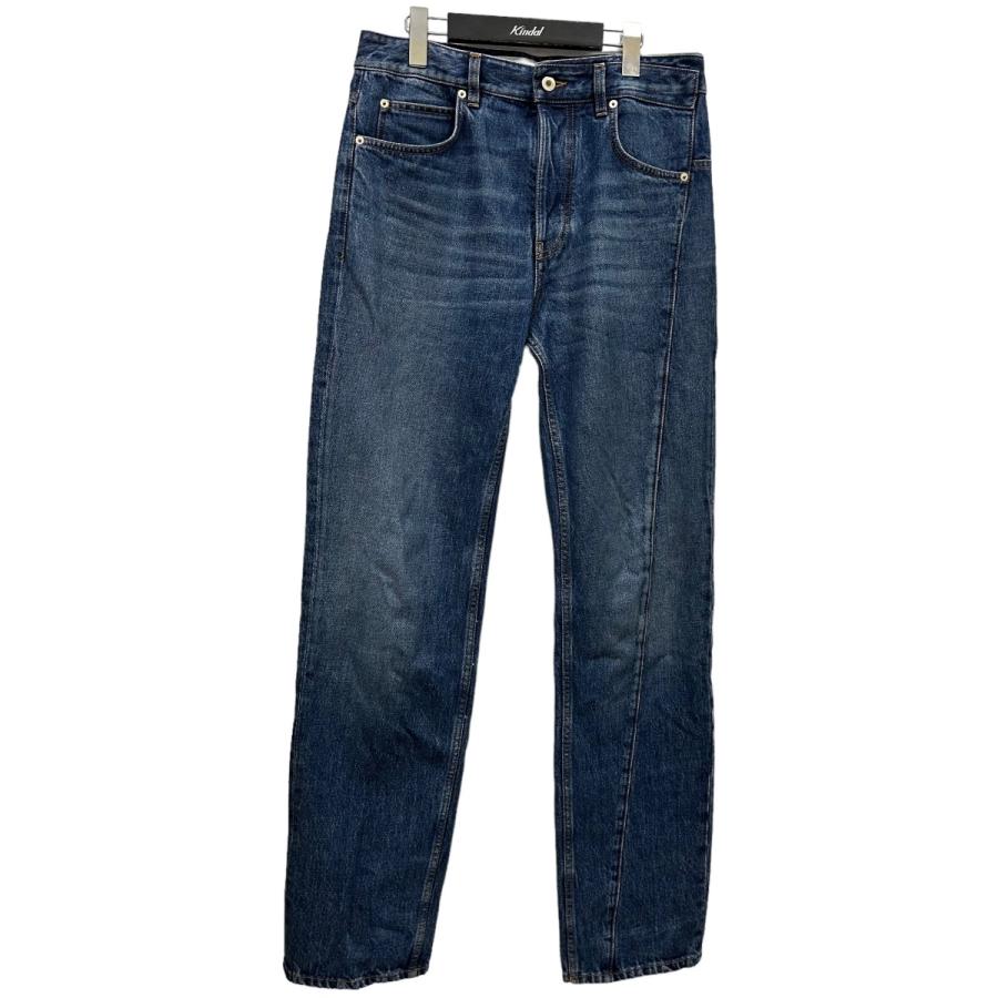 LOEWE 【値下げ】LOEWE レザーパッチデニムパンツ H526Y11X59 