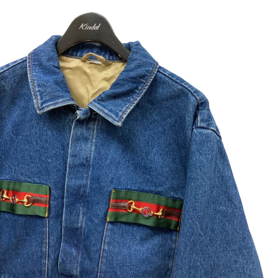 グッチ GUCCI ウェブラインウォッシュドデニムジャケット 611771 