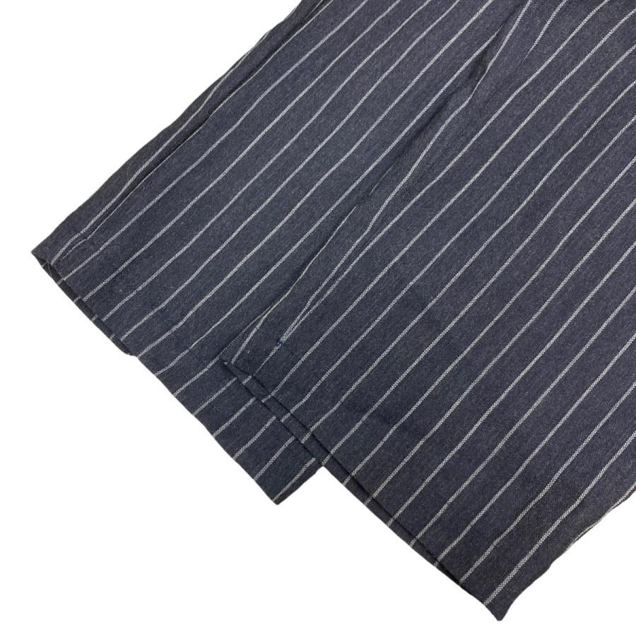 サノバチーズスラックスXLストライプネイビーウール100