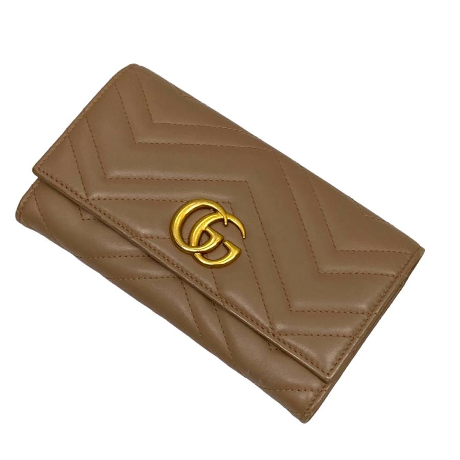 【ku--(*˙˘˙*)ஐ 】グッチ コンチネンタルウォレット長財布 中古・古着通販】GUCCI (グッチ) GUCCI(グッチ)長財布GG マーモント