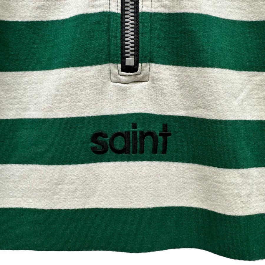 24ss SAINT MICHAEL セントマイケル ボーダー ラガーシャツ L 値下げ】SAINT MICHAEL 24SS SA RUGGER SH ボーダー 配色