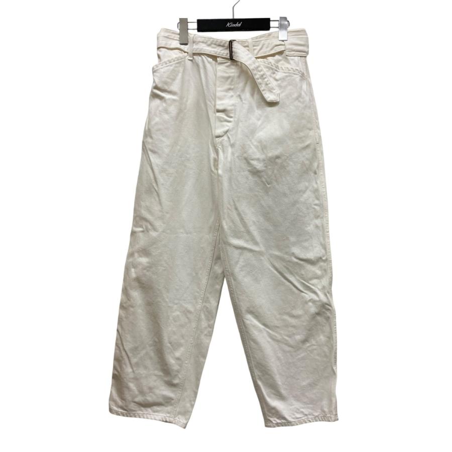 COMOLI コモリ 20SS ベルテッドデニムパンツ S03-03012 ホワイト COMOLI コモリ 20SS ベルテッドデニムパンツ S03-03012 ホワイト