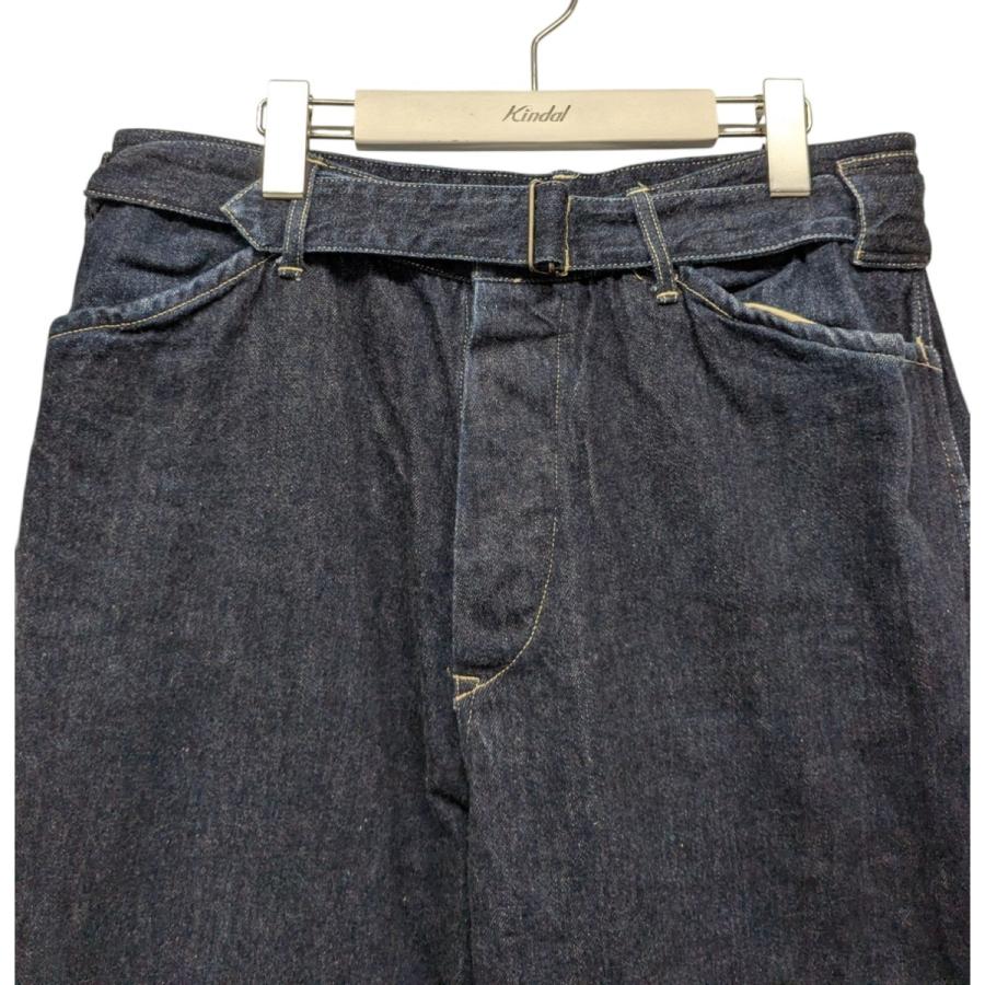 COMOLI コモリ 22AW デニムベルテッドパンツ インディゴ サイズ：2 