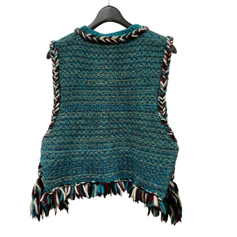 yanyan ニットベスト S 値下げ】YanYan フリンジニットベスト グリーン系 サイズ：S (EC