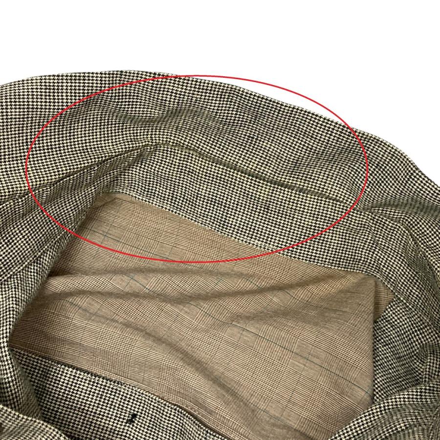 B Yohji Yamamoto ビー ヨウジヤマモト チェック切替千鳥柄ロング 