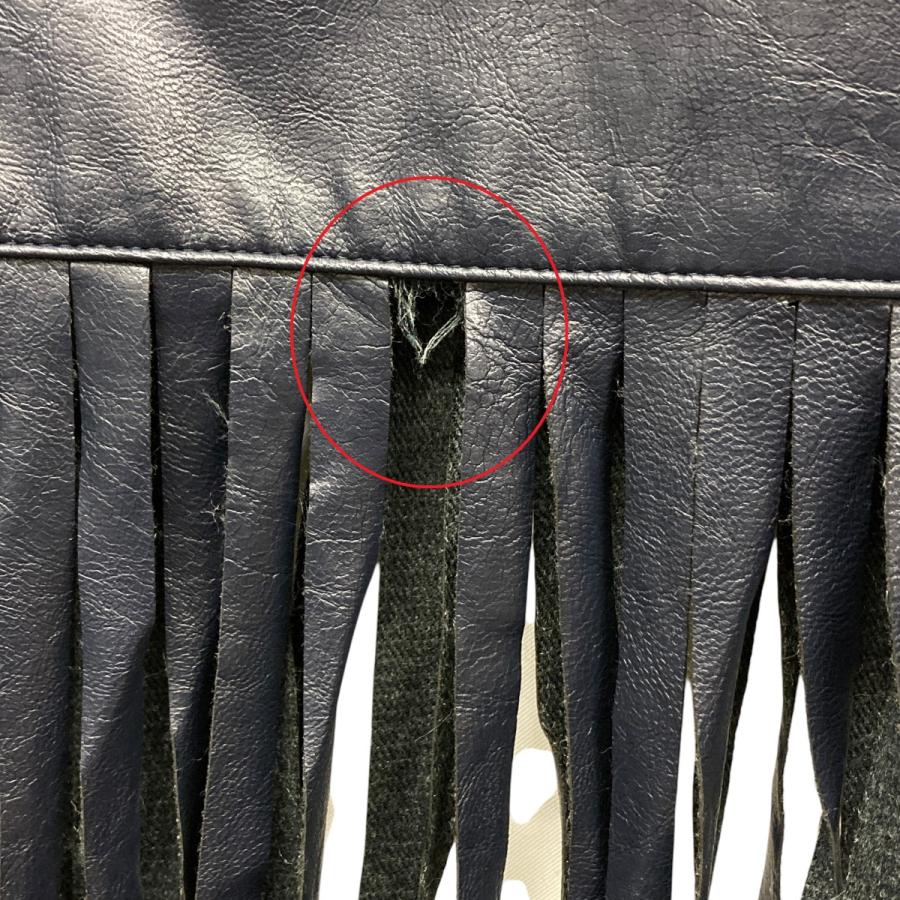 値下げ】MIKAGE SHIN 24AW ファードッキングフリンジフェイクレザー 