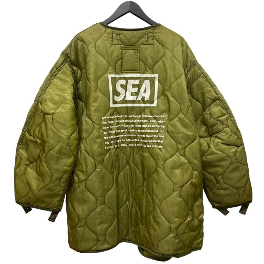 【期間限定値下】WINDANDSEA キルティングライナー オリーブ カーキ WIND AND SEA 【値下げ】WIND QUILTING LINER JACKET バックロゴ