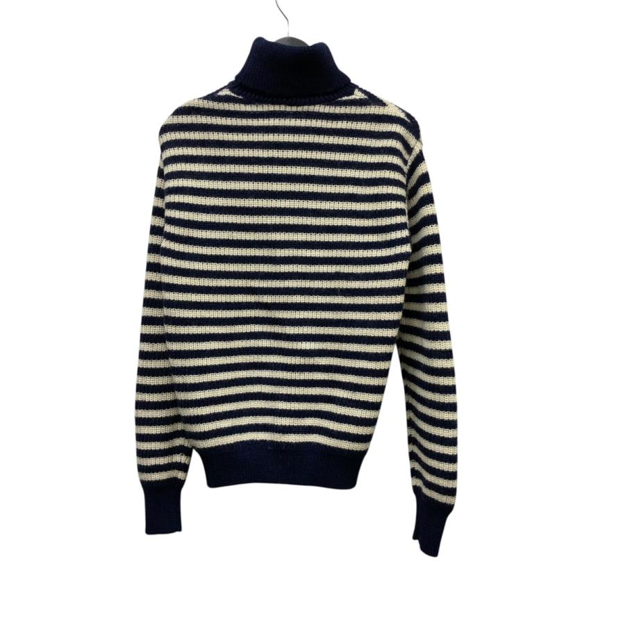 MONCLER ネイビー ホワイト ストライプ タートルネックMONCLER