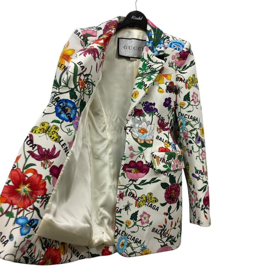 週末限定値下げ値下げgucciジャケット BALENCIAGA（バレンシアガ） 【値下げ】BALENCIAGA×GUCCI 総柄シングル