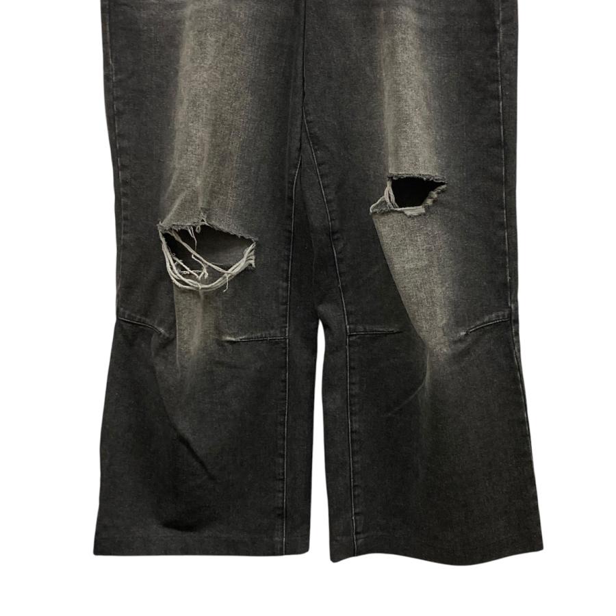 値下げ】JADED LONDON ダメージ加工ワイドデニムパンツ ブラック