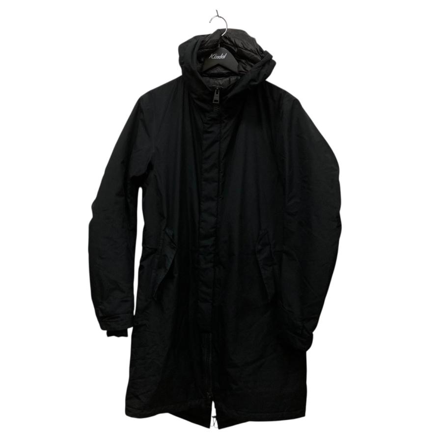 HERNO ヘルノ ダウンコート　ブラック　イタリア製　46size HERNO（ヘルノ） A-Shape Satin Down Coat ダウンコート サテン A