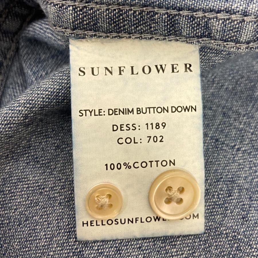 値下げ】SUNFLOWER デニムシャツ 1189 インディゴ サイズ：M (EC