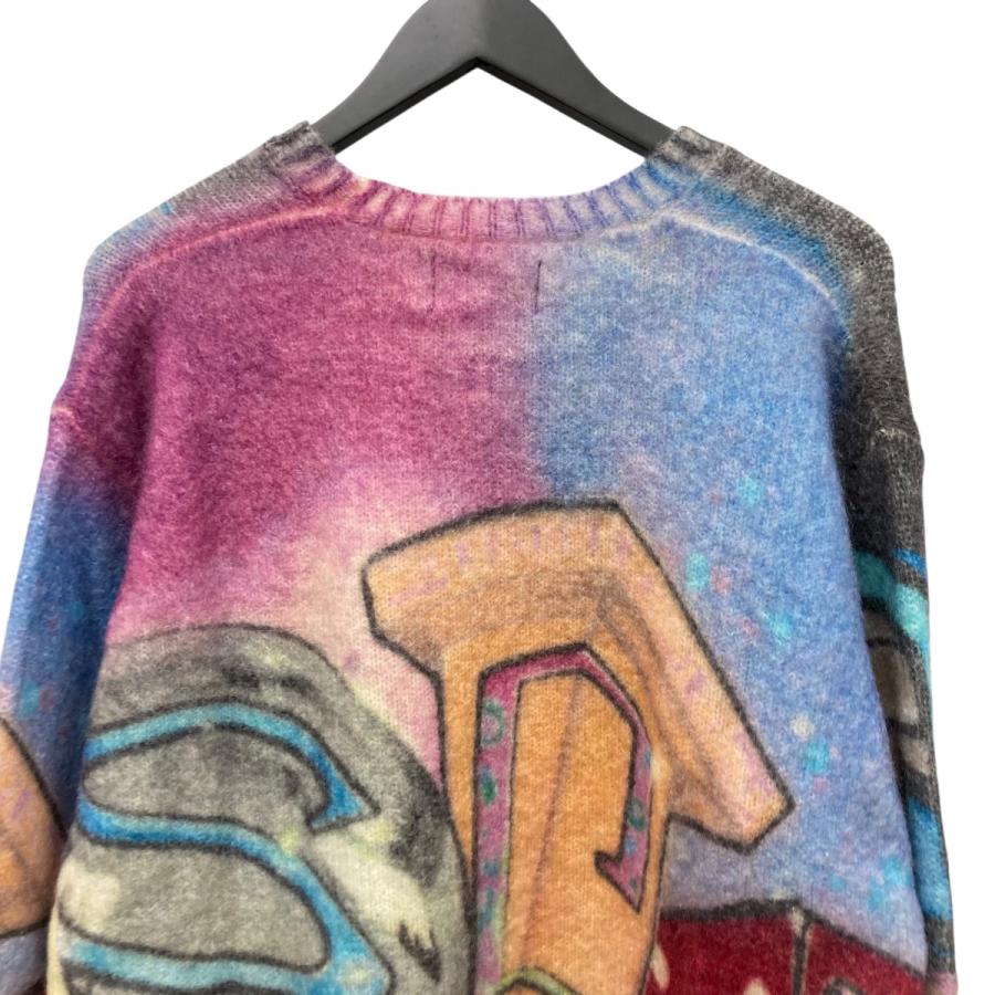 STUSSY ステューシー stussy 22AW Goldie Sweater 総柄ニット グレー