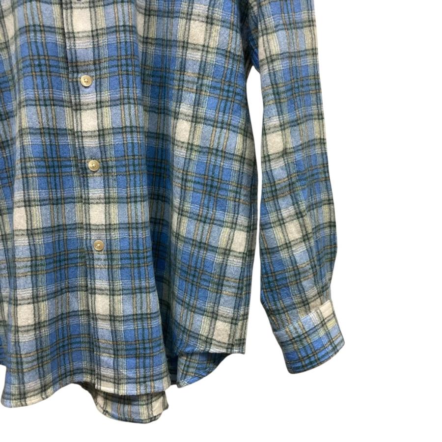AURALEE オーラリー 24AW 「AIRY WOOL CHECK SHIRT」 スカイ