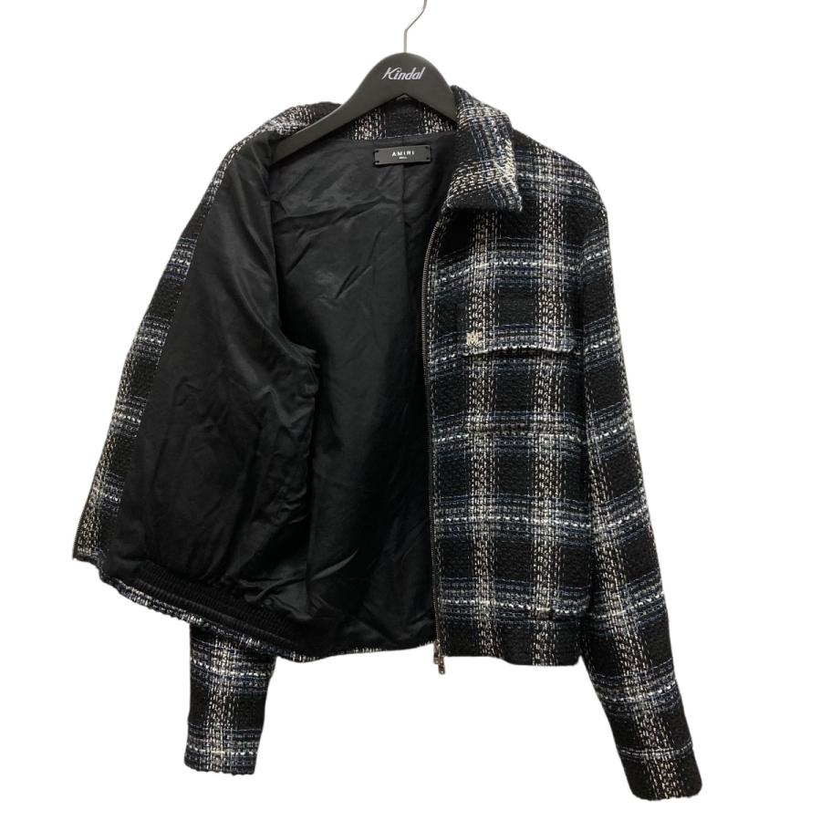 AMIRI（アミリ） ダブルジップツイードジャケット ネイビー×ブラック