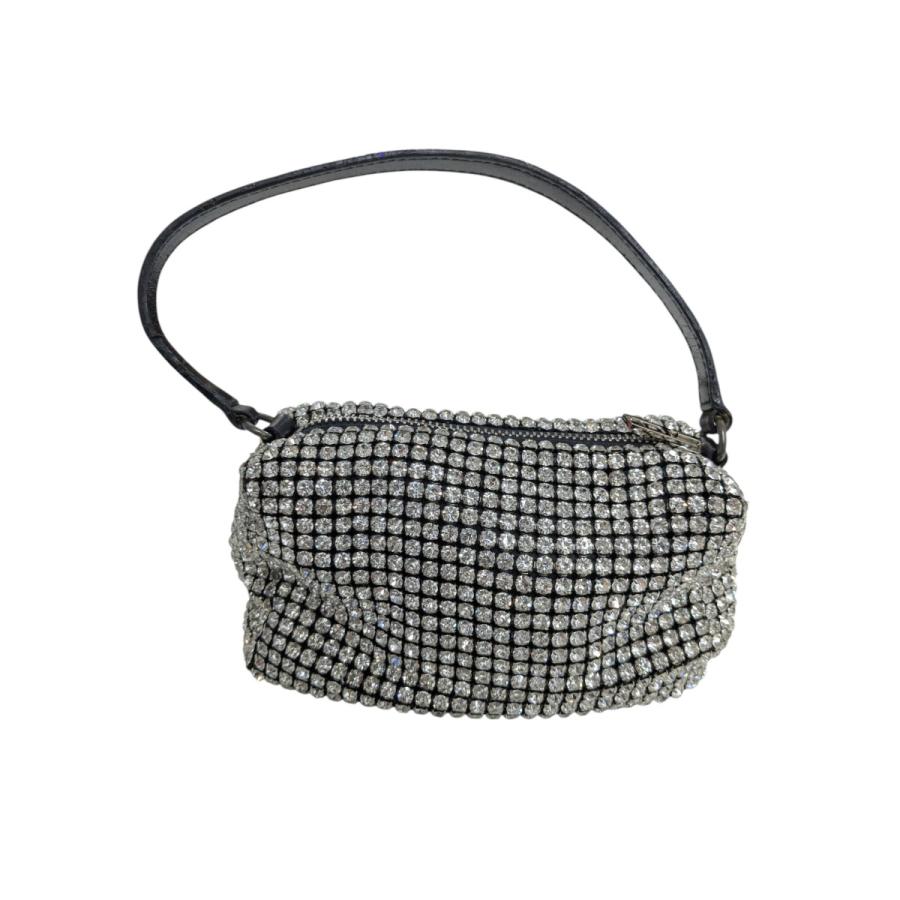【極美品】アレキサンダーワン ラインストーン ハンドバッグ シルバー パーティー Alexander Wang - ALEXANDERWANG アレキサンダーワン ラインストーン