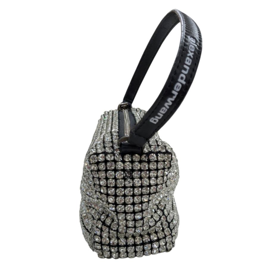 【極美品】アレキサンダーワン ラインストーン ハンドバッグ シルバー パーティー Alexander Wang - ALEXANDERWANG アレキサンダーワン ラインストーン