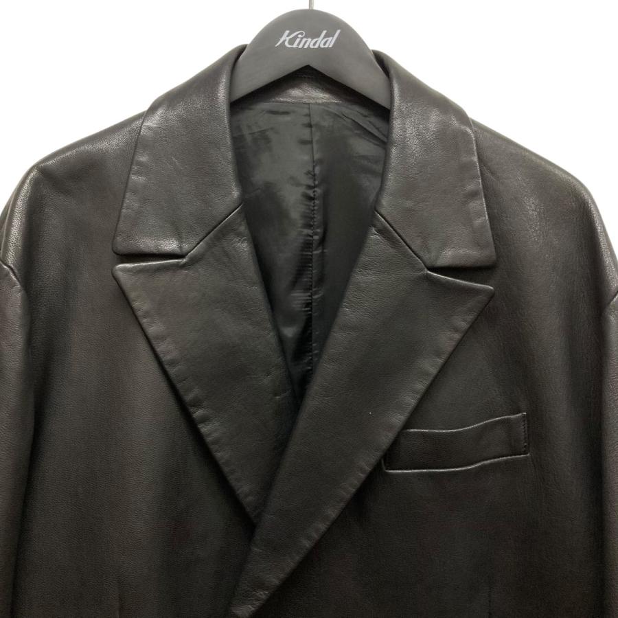 シュタイン stein 23AW LEATHER DOUBLE BREASTED JACKET - BLACK