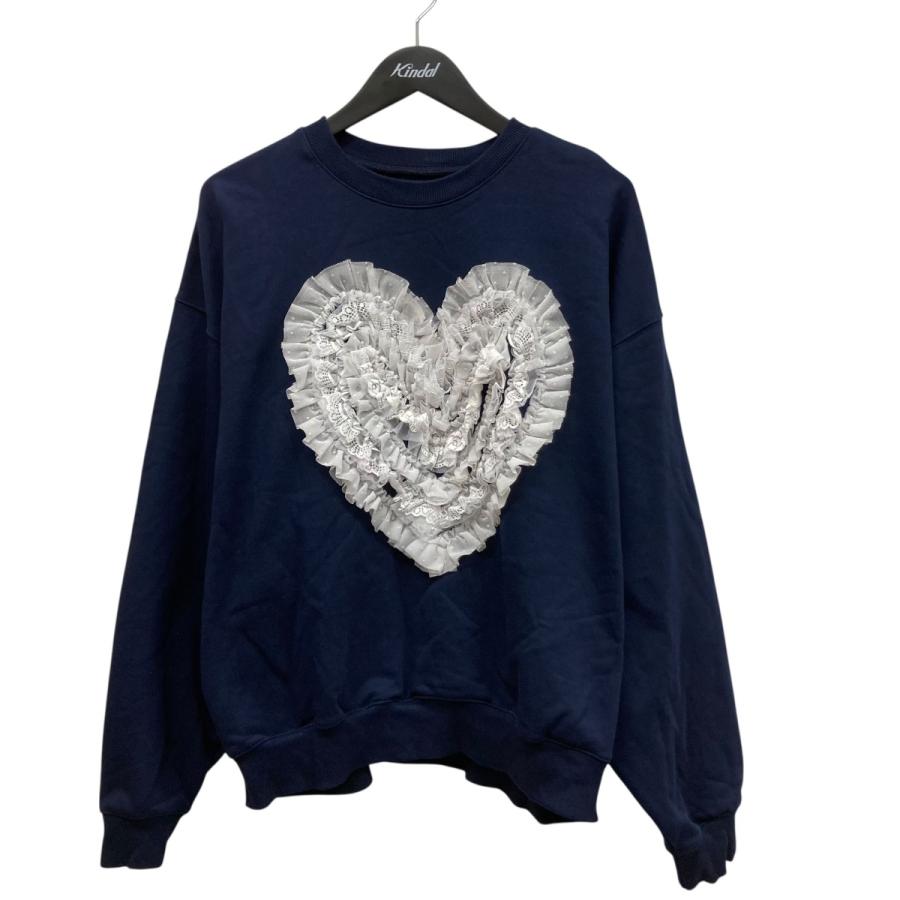 ポピー POPPY ハートフリルスウェット ネイビー サイズ：Free