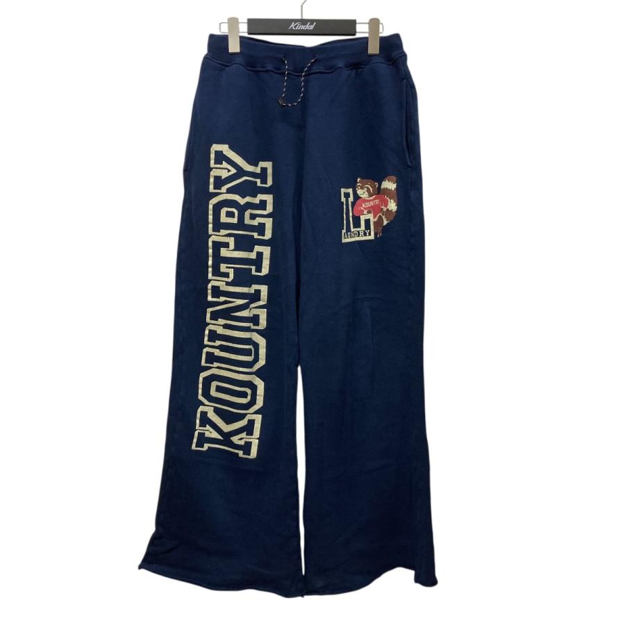 Kapital キャピタル KOUNTRY LAUNDRYスウェット KAPITAL（キャピタル） プリントスウェットパンツ EK-1686LP ネイビー
