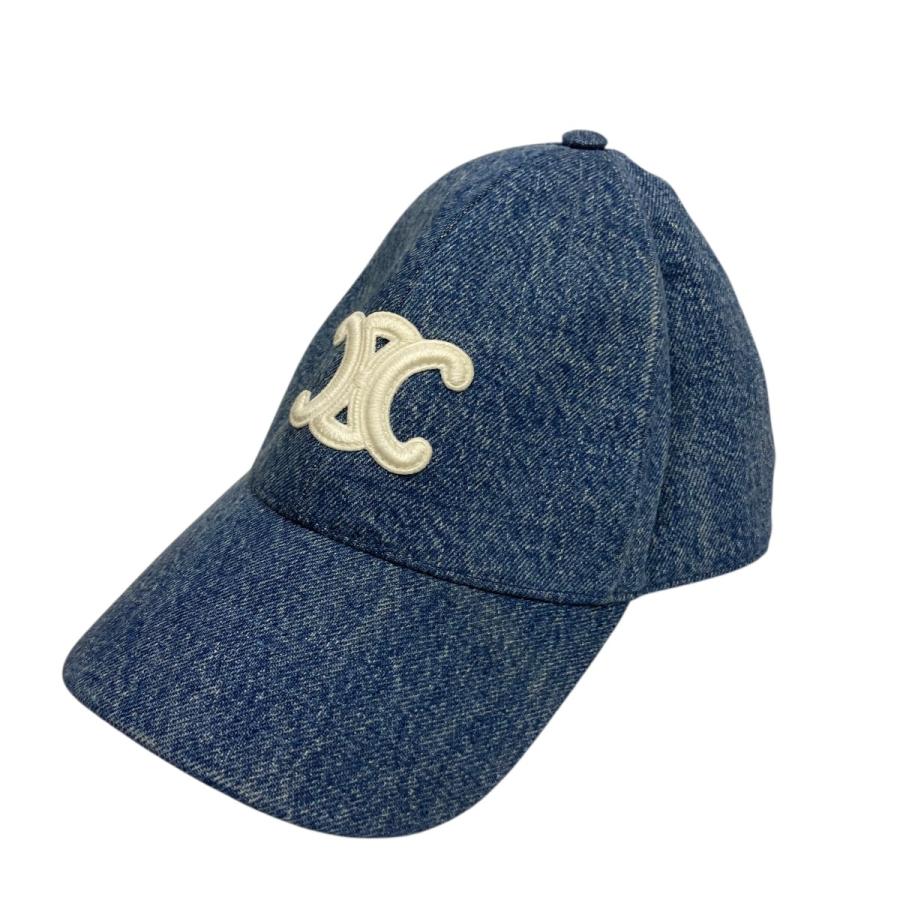 セリーヌ　トリオンフ ベースボールキャップＬ　ユニオンウォッシュ デニム CELINE（セリーヌ） トリオンフ ベースボールキャップ ユニオン