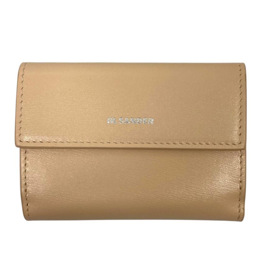 JIL SANDER ベージュレザー二つ折り財布 JIL SANDER（ジルサンダー） JIL SANDER 2つ折り財布 ベージュ サイズ