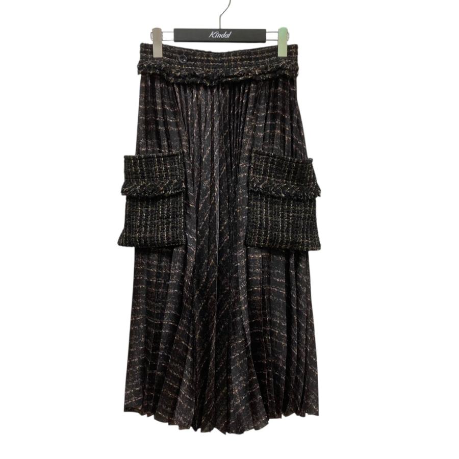 sacai（サカイ） sacai 24AW Tweed Skirt プリーツスカート 24-07446
