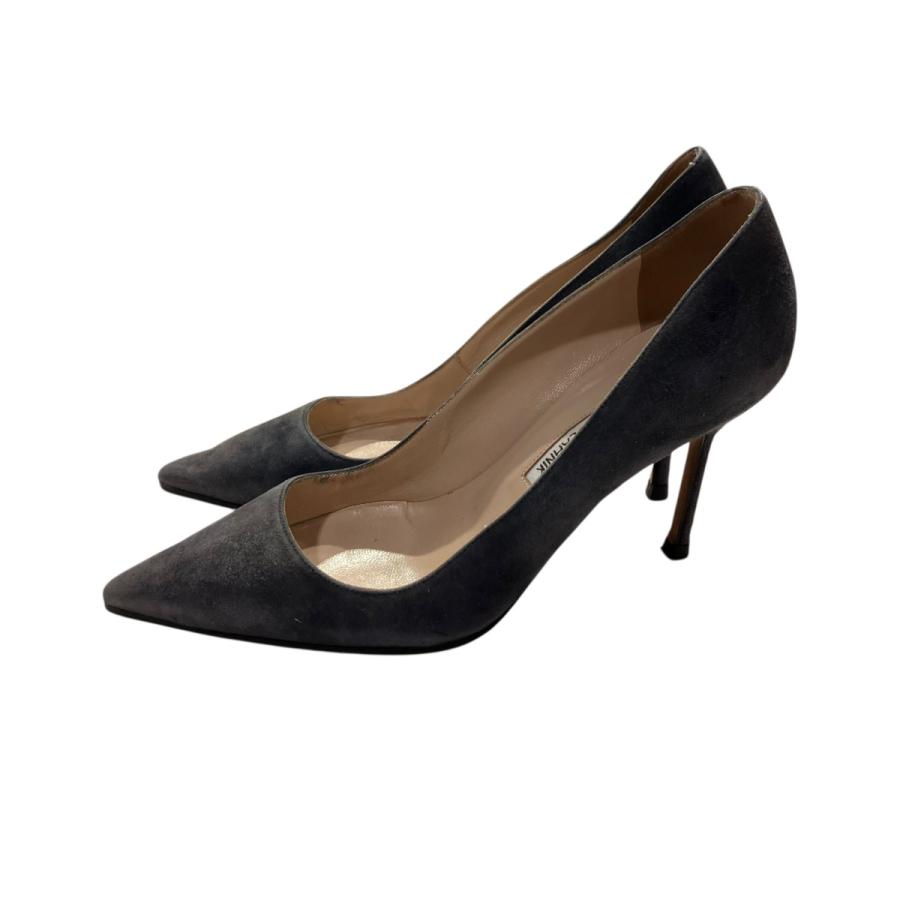 MANOLO BLAHNIK（マノロブラニク） スウェードヒールパンプス グレー