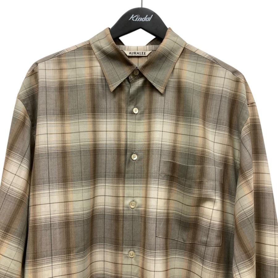 AURALEE 25A/W スーパーライトウールチェックシャツ オーラリーのウールチェックシャツ。【 2025 S/S】【AURALEE