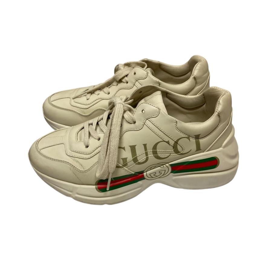 GUCCI（グッチ） 【値下げ】GUCCI ロゴスニーカー 528892 ベージュ