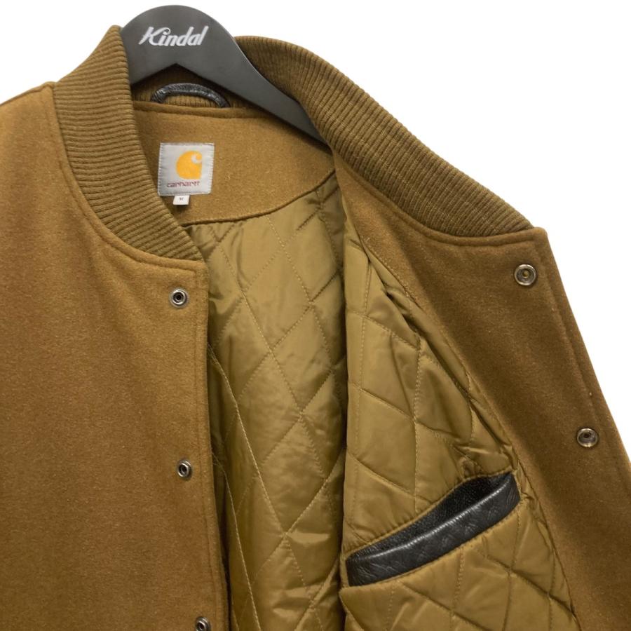 Carhartt（カーハート） レザースリーブスタジャン ブラウン×ブラック