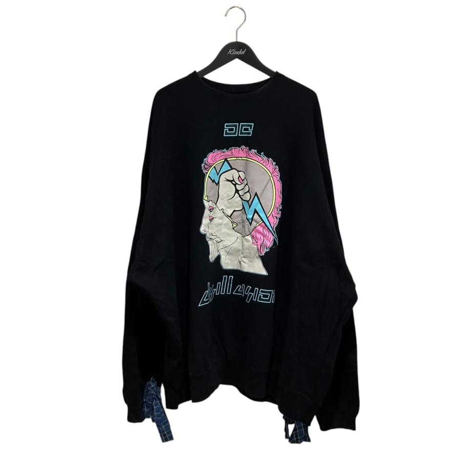 KIDILL キディル トレーナー KIDILL（キディル） プリントスウェットトレーナー ブラック サイズ：F