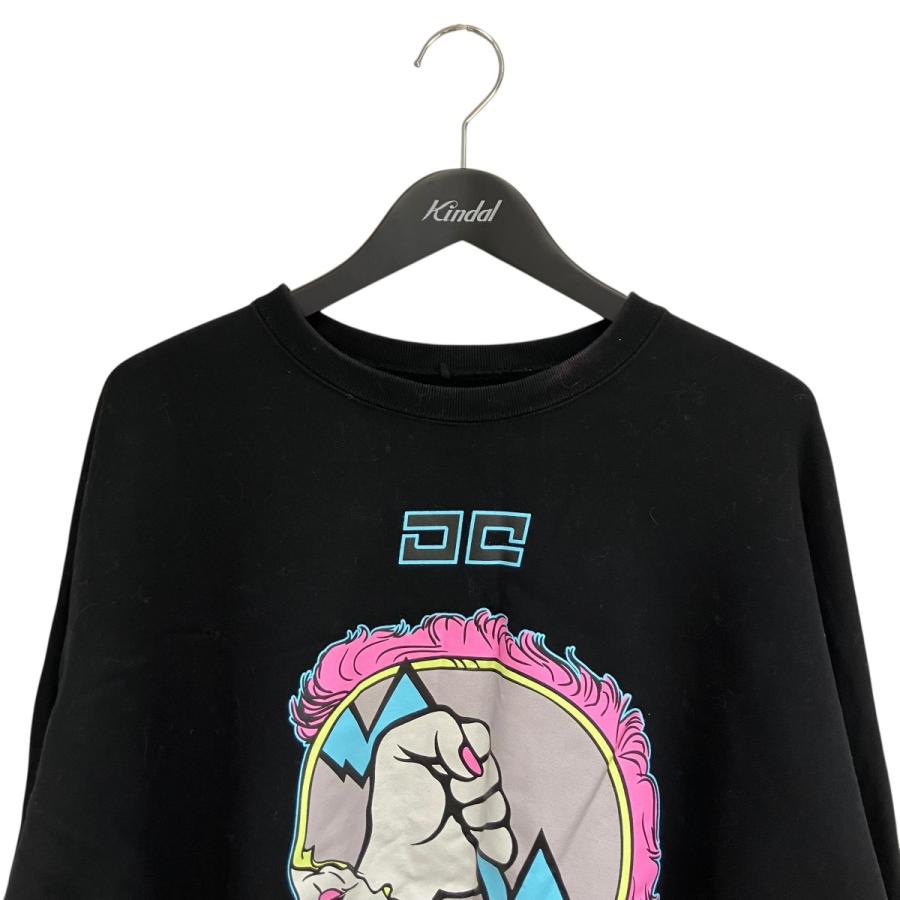 KIDILL（キディル） プリントスウェットトレーナー ブラック サイズ：F